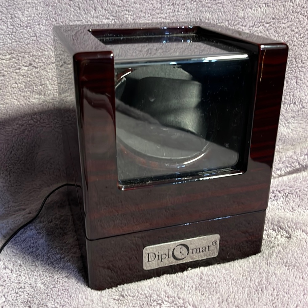 Diplomat Estate Single Watch Winder c Smart Internal Bi-Directional Ebony Wood